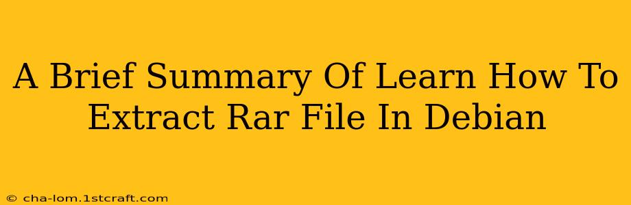 A Brief Summary Of Learn How To Extract Rar File In Debian