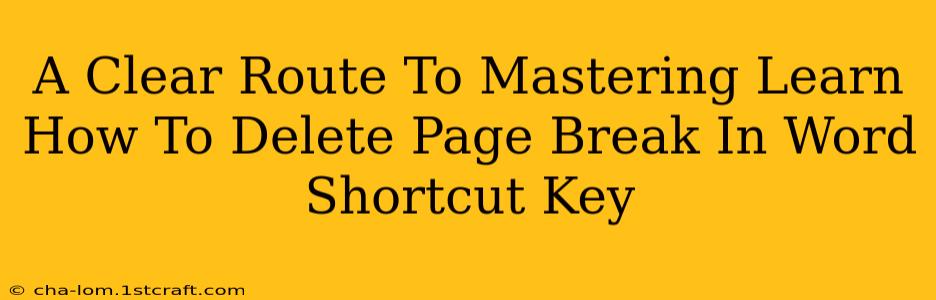 A Clear Route To Mastering Learn How To Delete Page Break In Word Shortcut Key