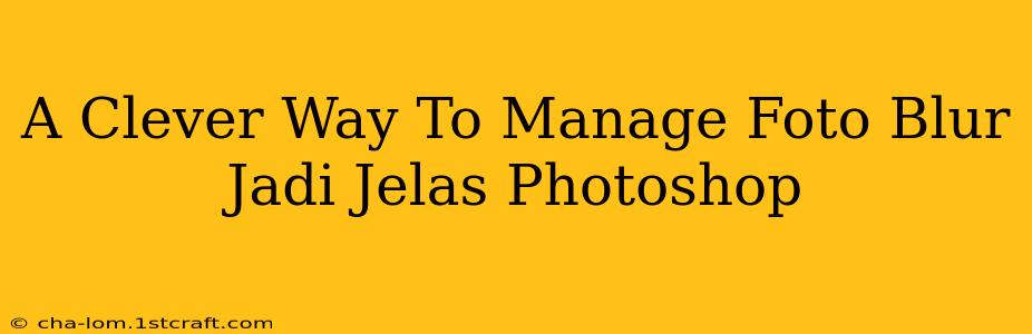 A Clever Way To Manage Foto Blur Jadi Jelas Photoshop