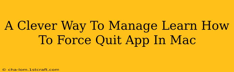 A Clever Way To Manage Learn How To Force Quit App In Mac