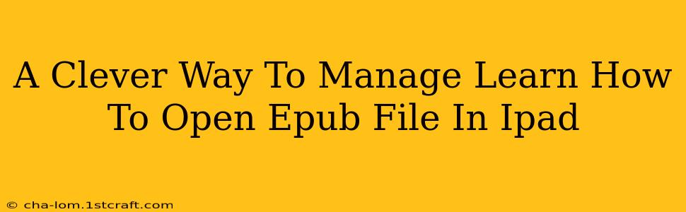 A Clever Way To Manage Learn How To Open Epub File In Ipad