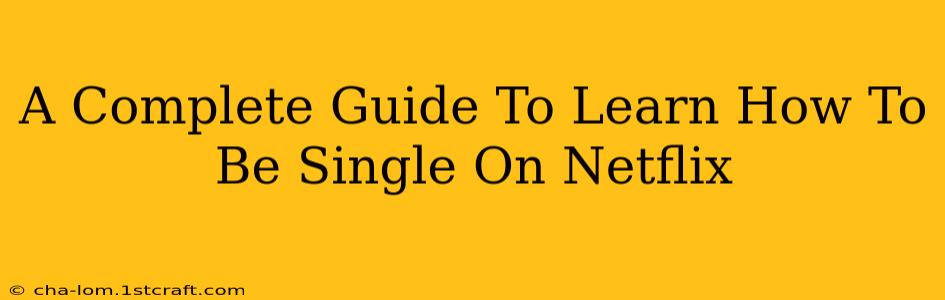 A Complete Guide To Learn How To Be Single On Netflix