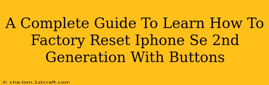 A Complete Guide To Learn How To Factory Reset Iphone Se 2nd Generation With Buttons