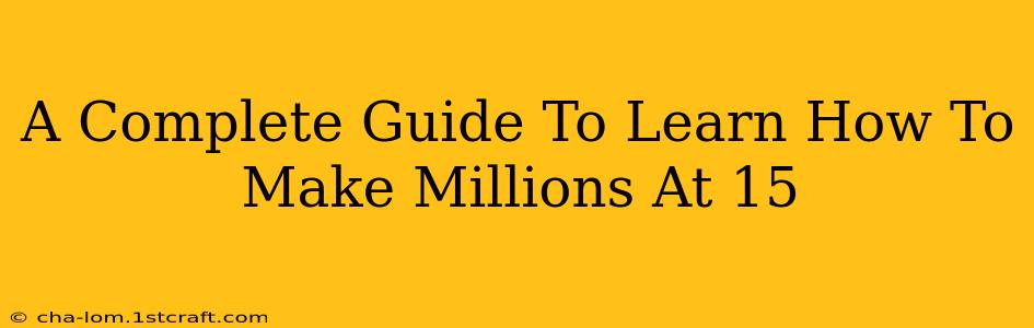 A Complete Guide To Learn How To Make Millions At 15