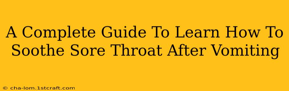 A Complete Guide To Learn How To Soothe Sore Throat After Vomiting