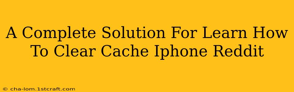 A Complete Solution For Learn How To Clear Cache Iphone Reddit