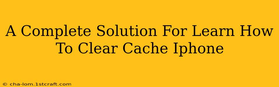 A Complete Solution For Learn How To Clear Cache Iphone