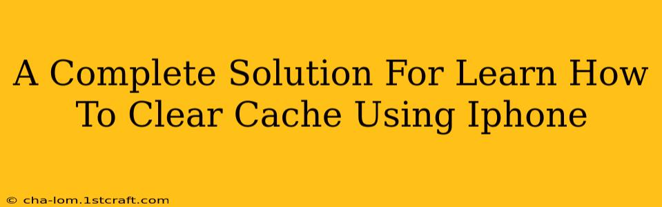 A Complete Solution For Learn How To Clear Cache Using Iphone