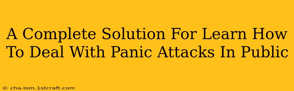 A Complete Solution For Learn How To Deal With Panic Attacks In Public