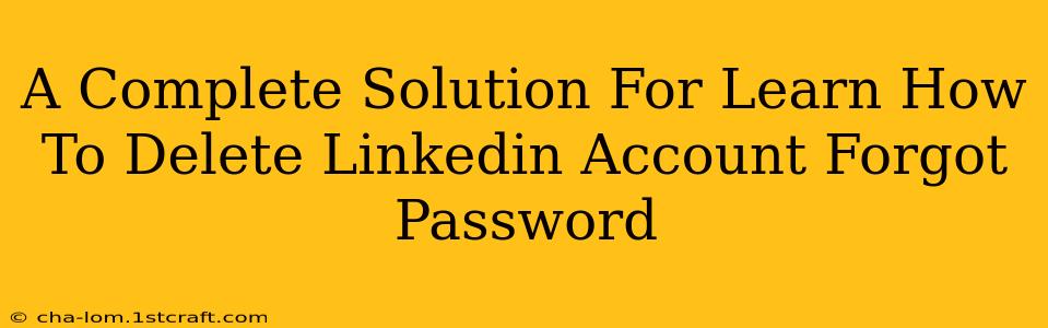 A Complete Solution For Learn How To Delete Linkedin Account Forgot Password