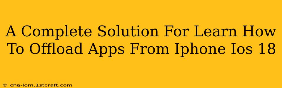 A Complete Solution For Learn How To Offload Apps From Iphone Ios 18