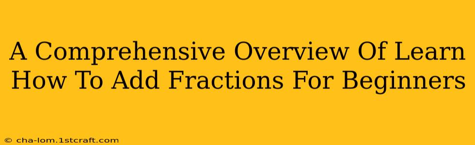 A Comprehensive Overview Of Learn How To Add Fractions For Beginners