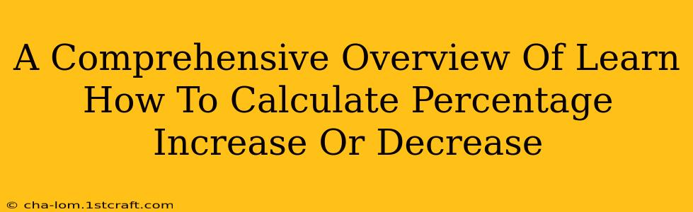 A Comprehensive Overview Of Learn How To Calculate Percentage Increase Or Decrease