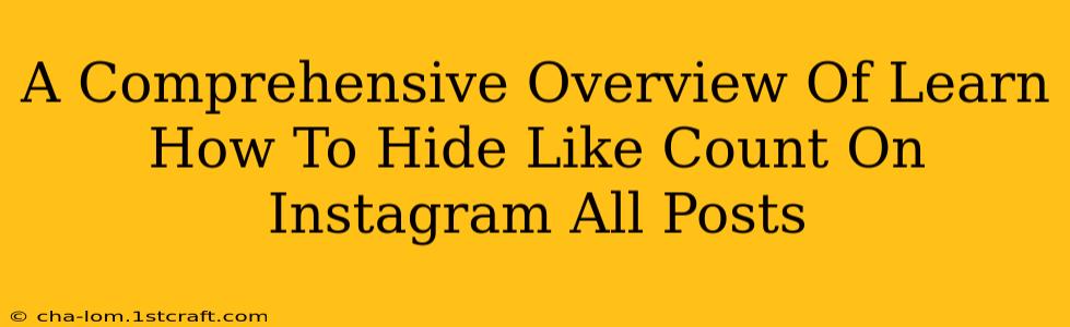 A Comprehensive Overview Of Learn How To Hide Like Count On Instagram All Posts