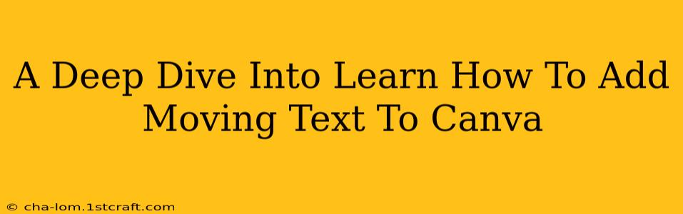 A Deep Dive Into Learn How To Add Moving Text To Canva