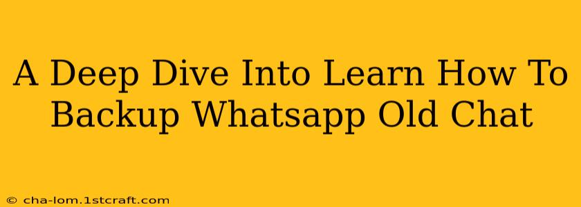 A Deep Dive Into Learn How To Backup Whatsapp Old Chat