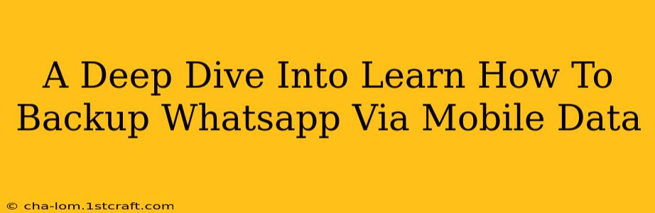 A Deep Dive Into Learn How To Backup Whatsapp Via Mobile Data