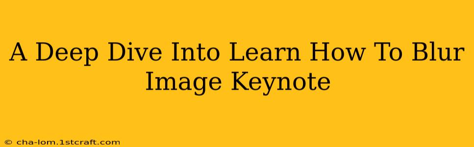 A Deep Dive Into Learn How To Blur Image Keynote