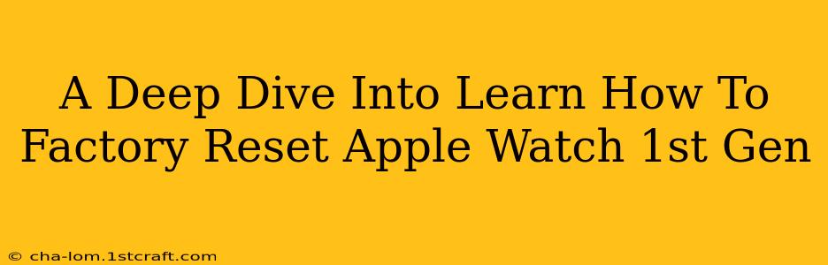 A Deep Dive Into Learn How To Factory Reset Apple Watch 1st Gen