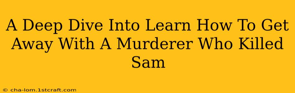 A Deep Dive Into Learn How To Get Away With A Murderer Who Killed Sam