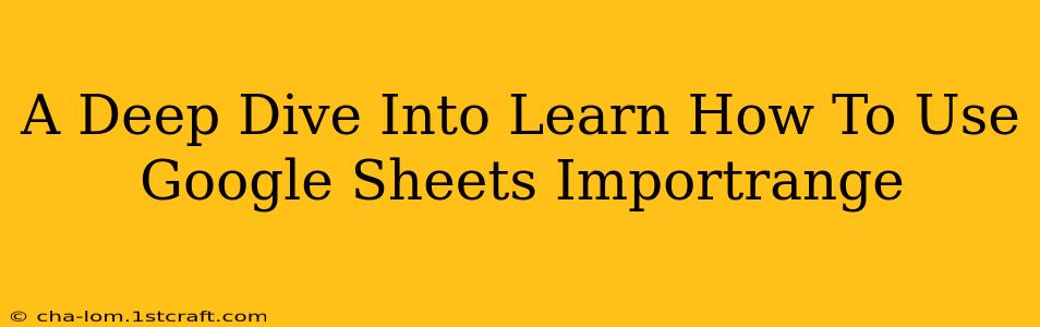 A Deep Dive Into Learn How To Use Google Sheets Importrange