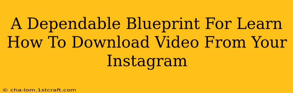 A Dependable Blueprint For Learn How To Download Video From Your Instagram