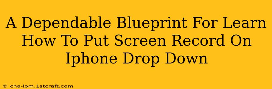 A Dependable Blueprint For Learn How To Put Screen Record On Iphone Drop Down