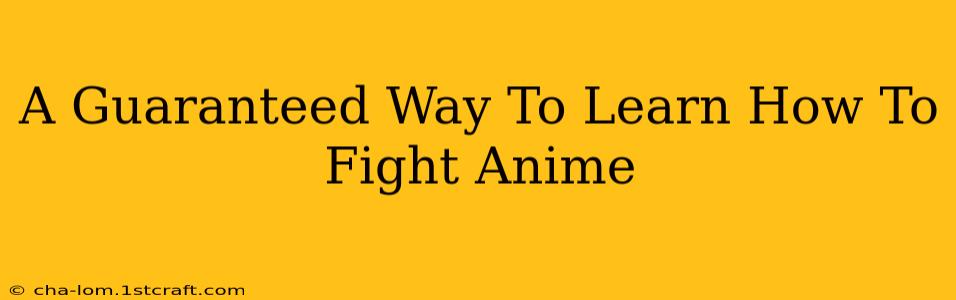 A Guaranteed Way To Learn How To Fight Anime