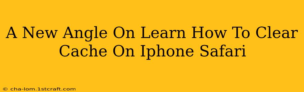 A New Angle On Learn How To Clear Cache On Iphone Safari