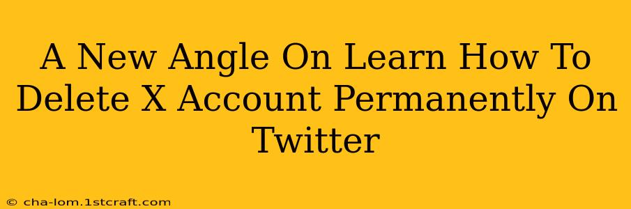 A New Angle On Learn How To Delete X Account Permanently On Twitter