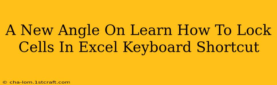 A New Angle On Learn How To Lock Cells In Excel Keyboard Shortcut