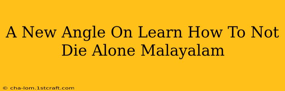 A New Angle On Learn How To Not Die Alone Malayalam