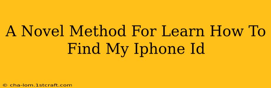 A Novel Method For Learn How To Find My Iphone Id