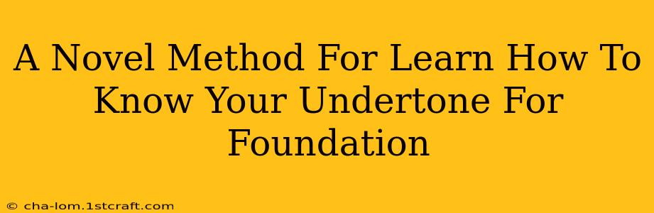 A Novel Method For Learn How To Know Your Undertone For Foundation