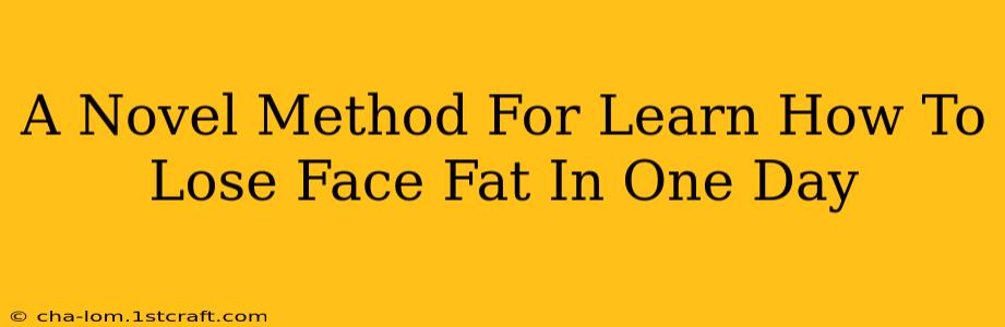 A Novel Method For Learn How To Lose Face Fat In One Day