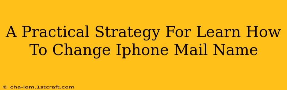 A Practical Strategy For Learn How To Change Iphone Mail Name