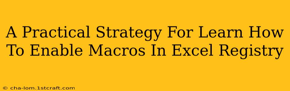 A Practical Strategy For Learn How To Enable Macros In Excel Registry