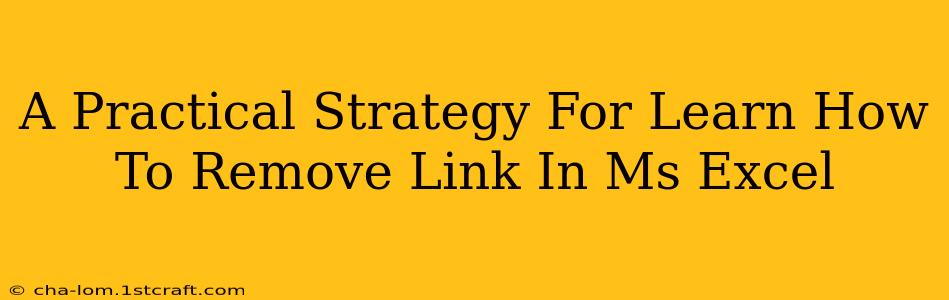 A Practical Strategy For Learn How To Remove Link In Ms Excel