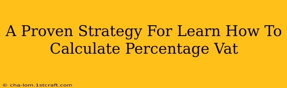 A Proven Strategy For Learn How To Calculate Percentage Vat