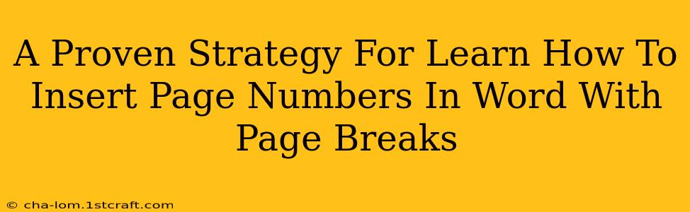 A Proven Strategy For Learn How To Insert Page Numbers In Word With Page Breaks