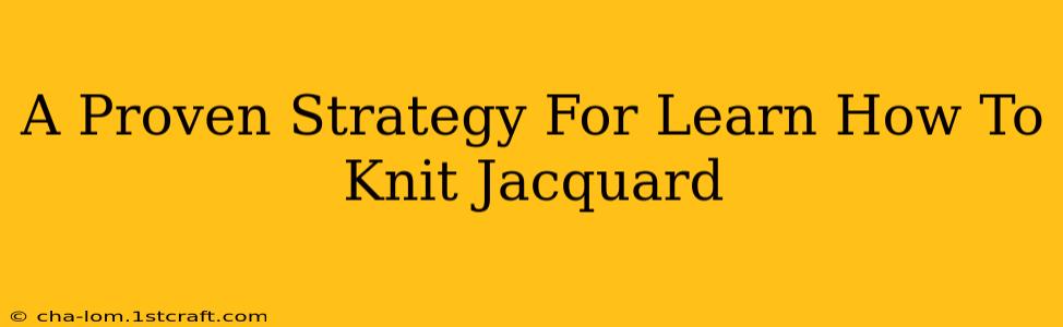 A Proven Strategy For Learn How To Knit Jacquard