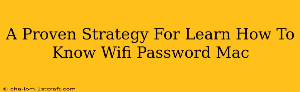 A Proven Strategy For Learn How To Know Wifi Password Mac