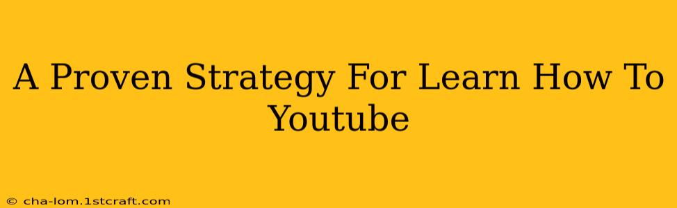 A Proven Strategy For Learn How To Youtube