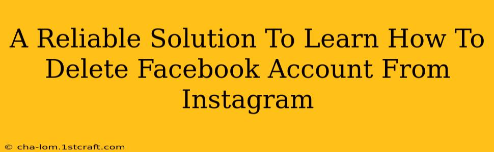 A Reliable Solution To Learn How To Delete Facebook Account From Instagram