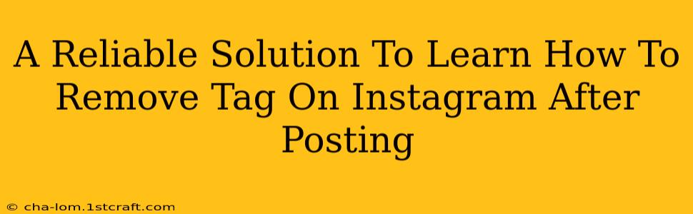 A Reliable Solution To Learn How To Remove Tag On Instagram After Posting