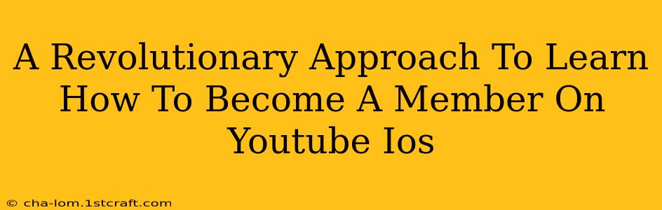 A Revolutionary Approach To Learn How To Become A Member On Youtube Ios