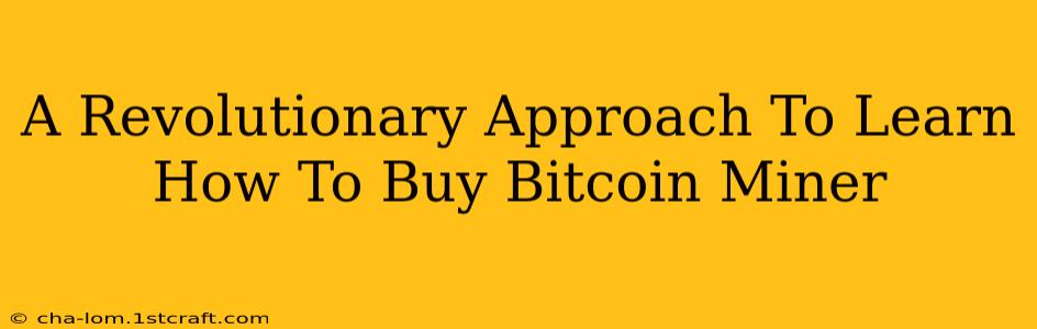 A Revolutionary Approach To Learn How To Buy Bitcoin Miner