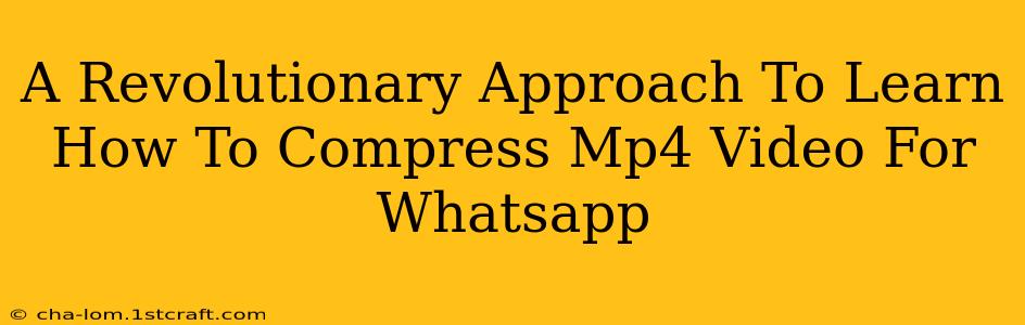 A Revolutionary Approach To Learn How To Compress Mp4 Video For Whatsapp