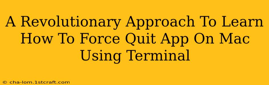 A Revolutionary Approach To Learn How To Force Quit App On Mac Using Terminal