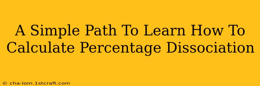 A Simple Path To Learn How To Calculate Percentage Dissociation